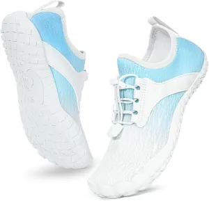 Hike Barefoot Water Shoes Women Men, Newly Water-Drops Pattern Pro Minimalist Shoe Quick Dry Wide Toe Breathable & Non-Slip for Hiking Beach Aqua Surf Swim