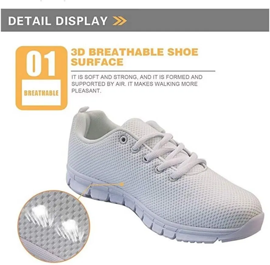 Jeiento Thanksgiving Shoes for Women Men Running Shoes Fall Pumpkin Maple Leaf Comfort Footwear Trainers Mesh Shoes Sneakers
