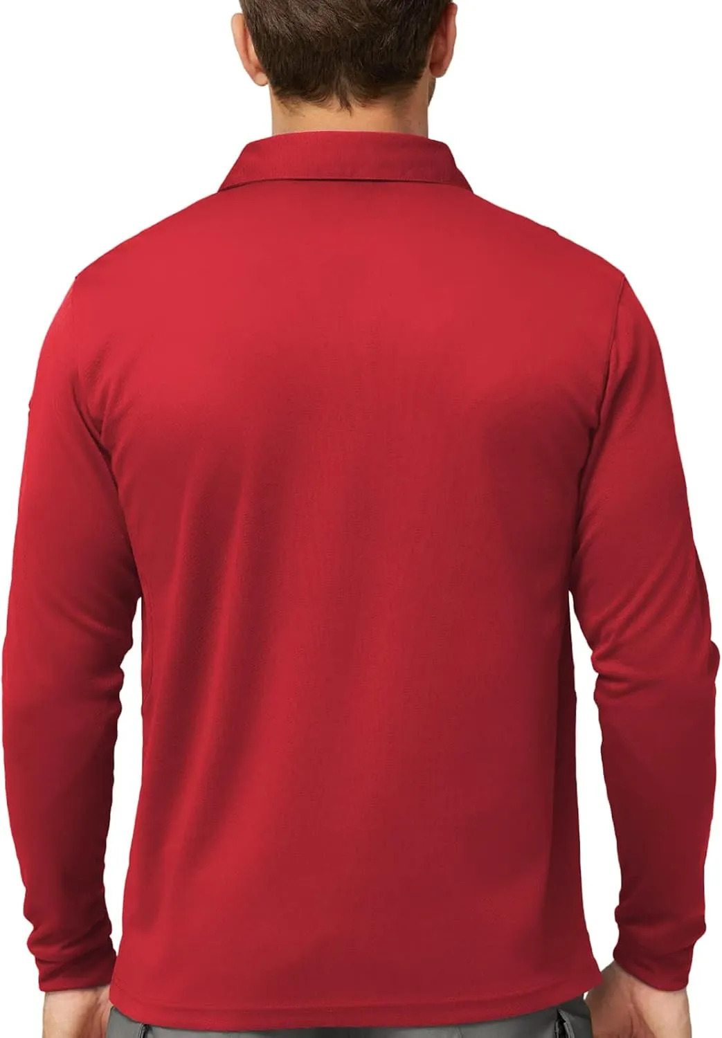 MIER Men's Outdoor Performance Tactical Polo Shirts Short and Long Sleeve, Moisture-Wicking