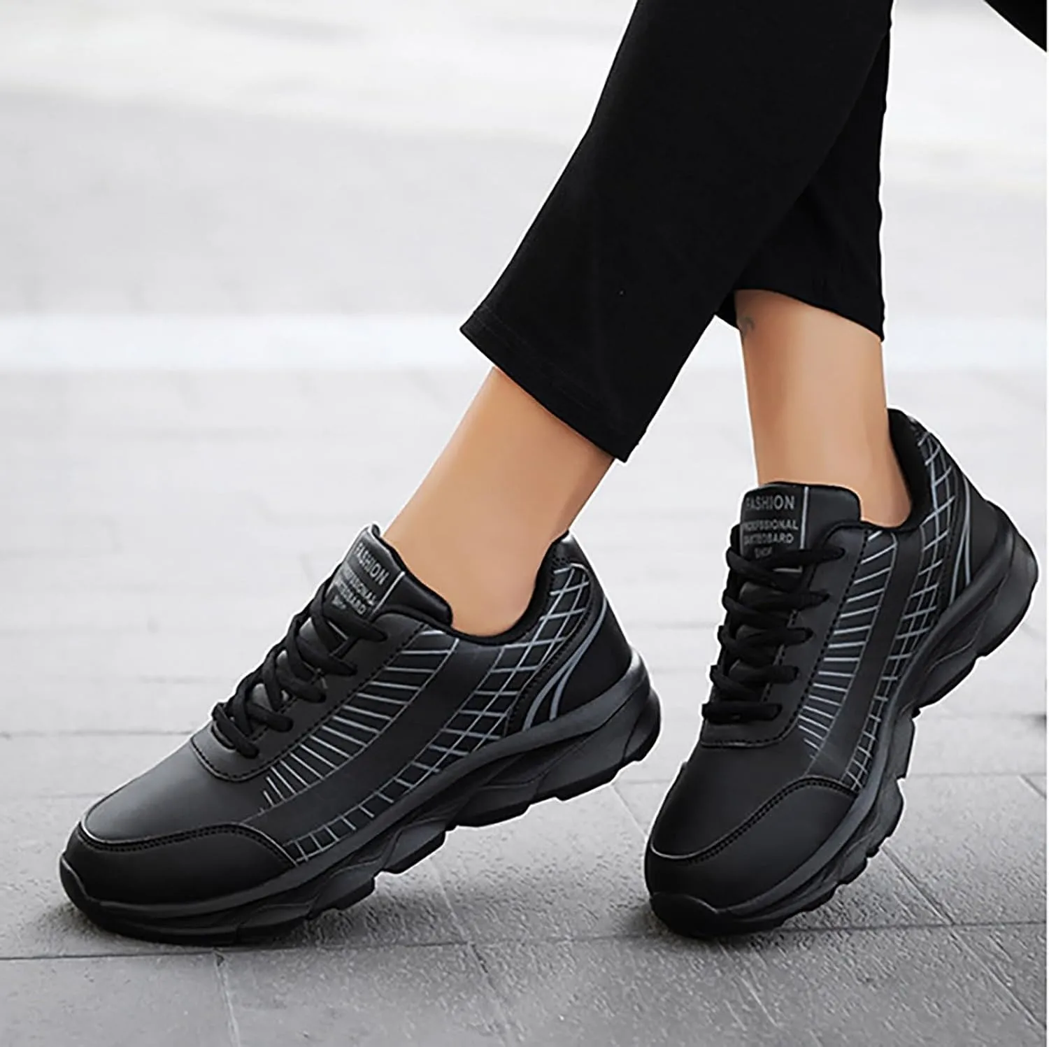Women's Gym Shoes Running Comfortable Tennis Breathable Non Slip Athletic Lace Up Walking Workout Training Sneakers